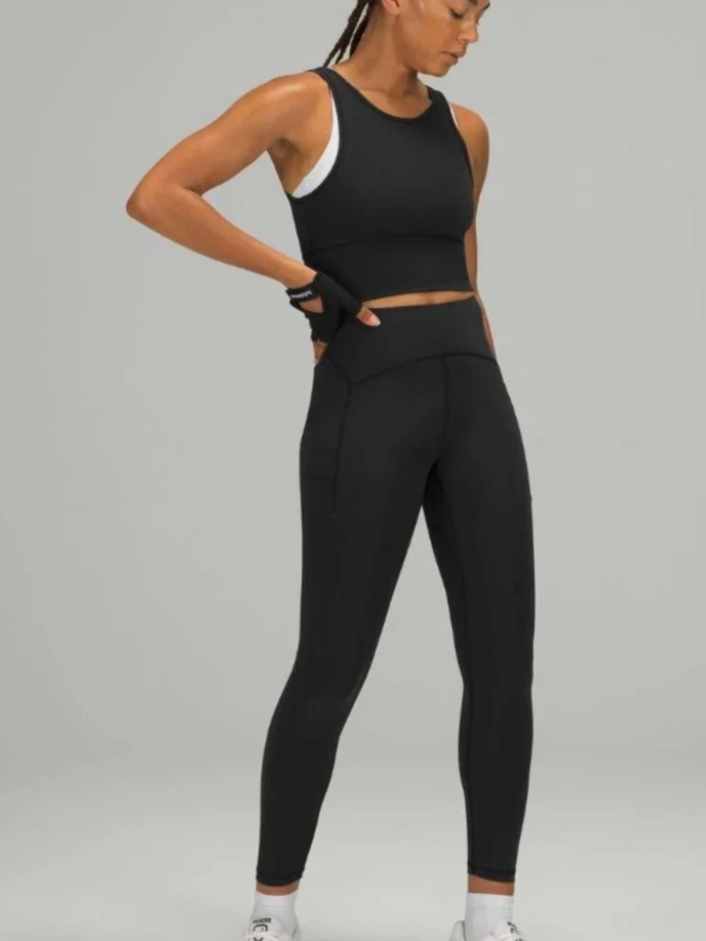 Lululemon Power Thru High Rise Tight 25" - W5CVIS, Black, Size 0, Leggings